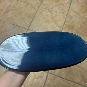 Cobalt blue sushi serving platter ceramic